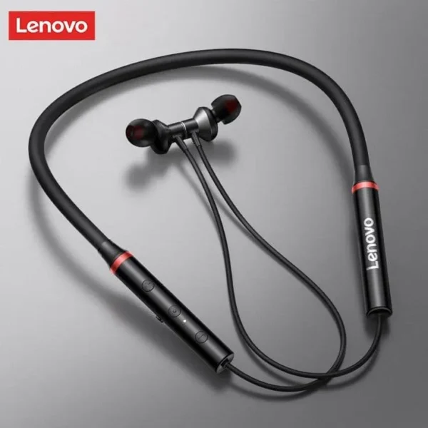Lenovo HE05X Neckband Bluetooth Headset BT5_0 Sports Sweatproof Headset IPX5 with Mic Noise Cancelling