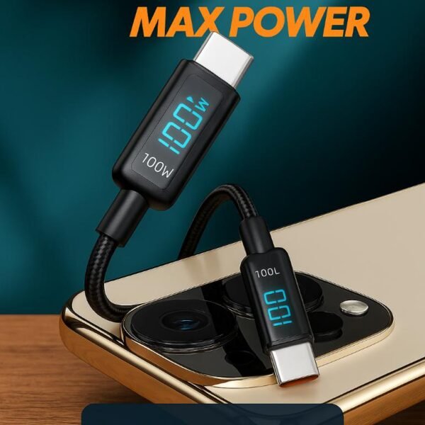 100W USB-C to USB-C PD Cable – High-Speed Charging Cabel