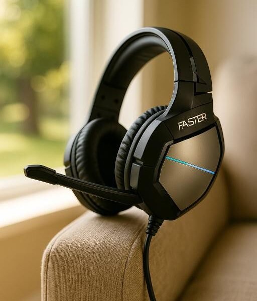 Faster BG-200 Surround Sound Gaming Headset with Noise-Cancelling Microphone