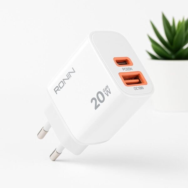 Ronin R-6025 20W Dual Port Fast Charger – USB-C & USB-A