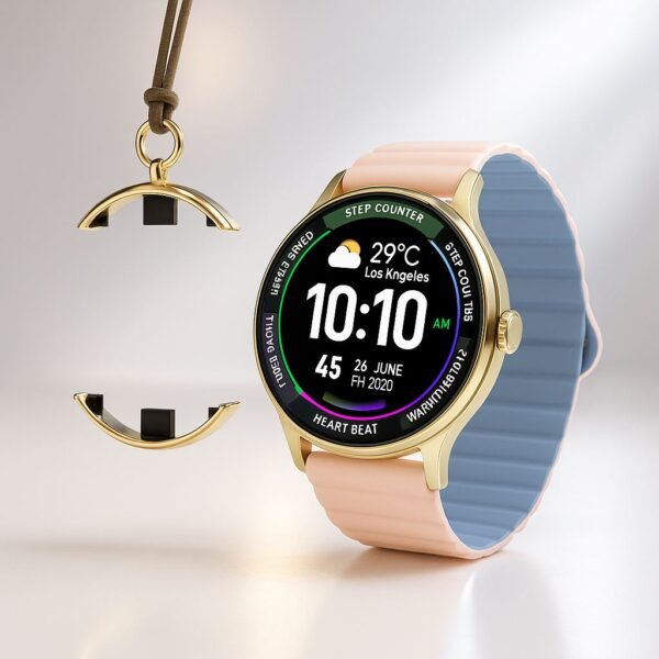 NERV Watch 4 Pro – 1.43" AMOLED Smartwatch with 3-in-1 Strap | silicon,chain & locket