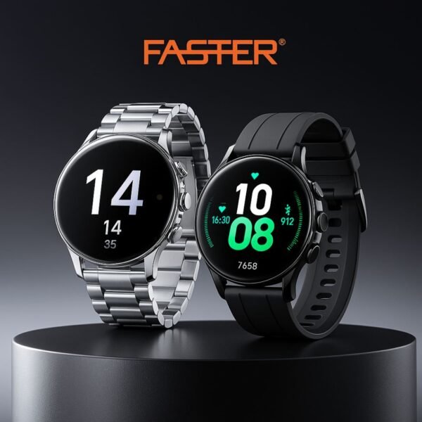 NERV Watch 3 Pro SE – AMOLED Smartwatch with Health Monitoring | Silicon + chain straps