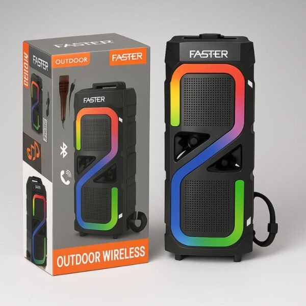 Rainbow 7 Powerful Bass Wireless Speaker – 10W with RGB Lights
